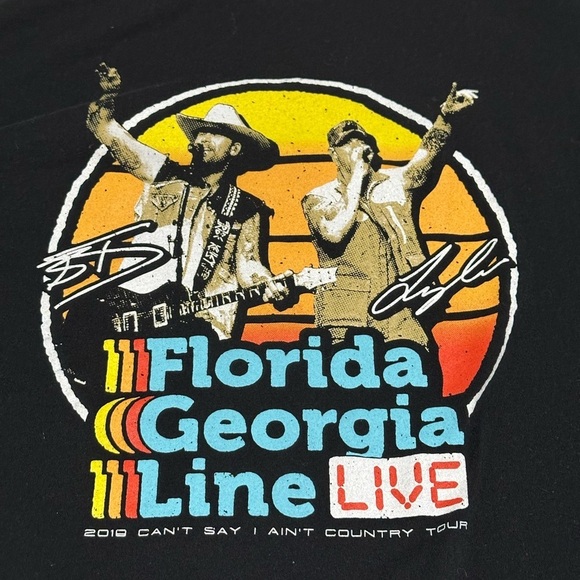 Black Florida Georgia Line Concert Short Sleeve Tee - Picture 6 of 6